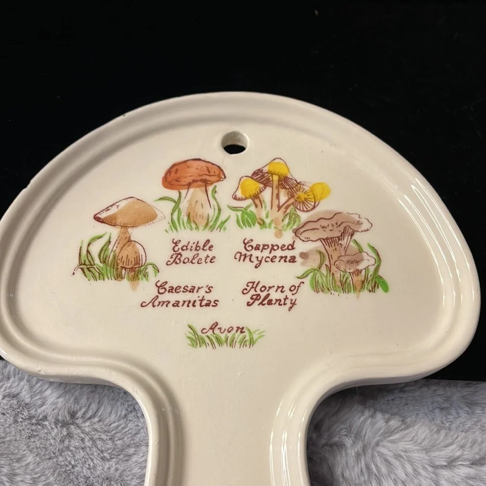 Vintage 1980 Ceramic Weiss Mushroom Design Trivet